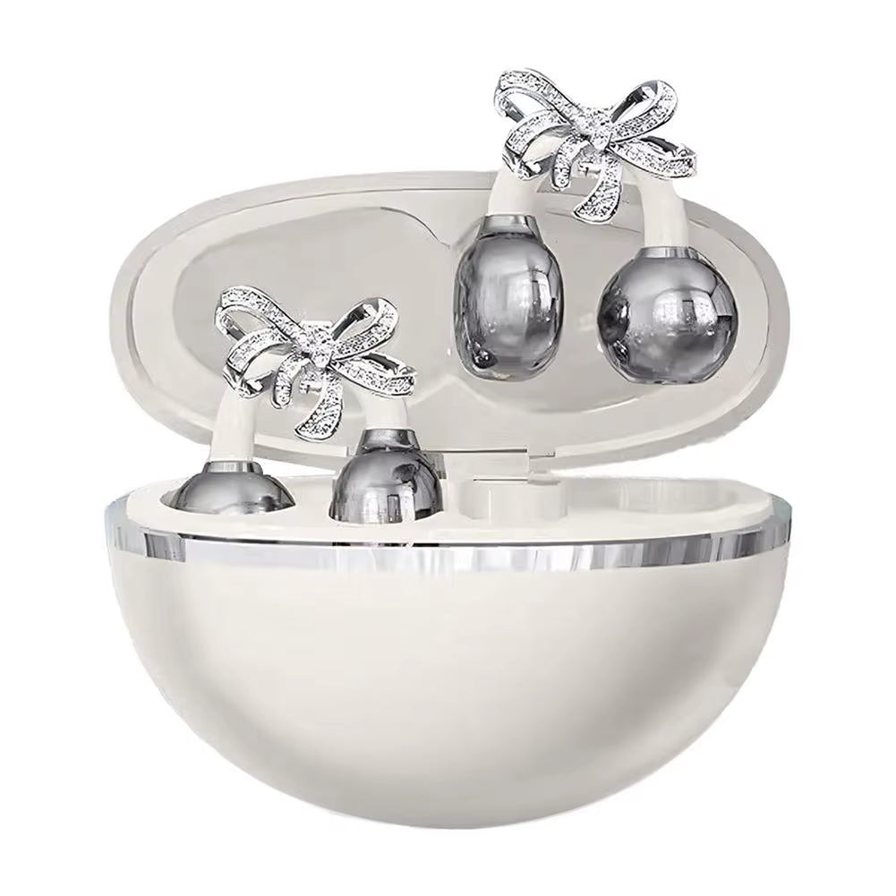 Clip-On Earbuds Wireless Bluetooth Open Ear Headphones with Detachable Crystal Bowknot Earrings, for Sports, Fitness & Workouts